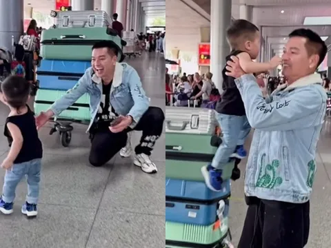 Nghệ sĩ Quang Minh xúc động gặp lại con trai sau mùa Tết vắng nhà
