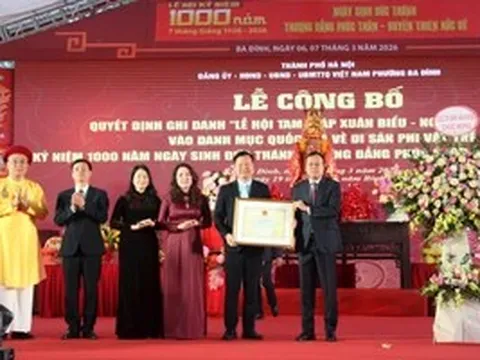 Lễ hội Tam giáp Xuân Biểu - Ngọc Hà - Hữu Tiệp được công nhận Di sản văn hóa phi vật thể