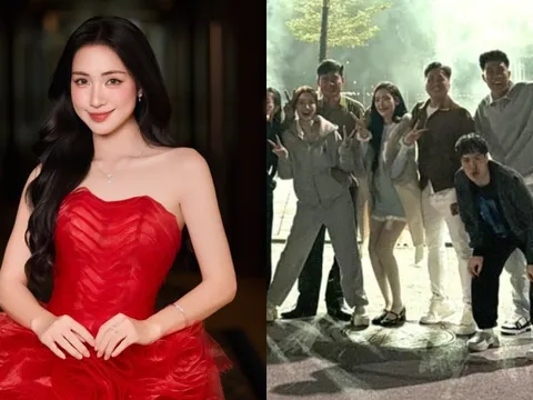 Khung hình giữa Hòa Minzy và chồng sắp cưới cùng nhóm bạn có Văn Toàn gây chú ý