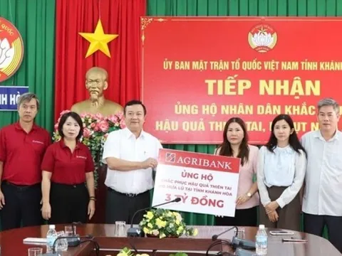 Ngay trong tâm lũ, Agribank hỗ trợ khẩn cấp 11 tỷ đồng các tỉnh Nam Trung Bộ và Tây Nguyên