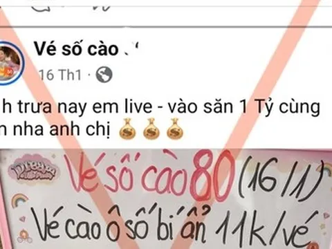 Chơi xổ số cào online, người phụ nữ bị lừa hơn 100 triệu đồng