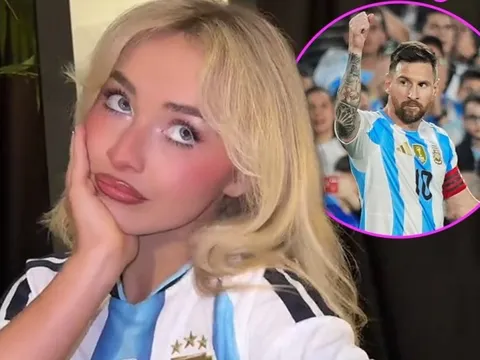 Sabrina Carpenter diện áo Messi gây chú ý tại Nam Mỹ