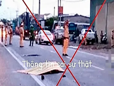 Bác bỏ thông tin “CSGT bị xe đầu kéo cán tử vong”