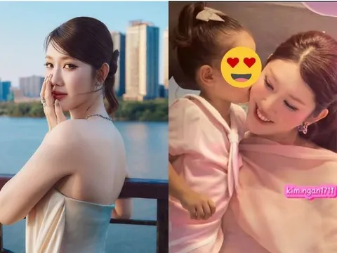 Khung hình hạnh phúc giữa Thúy Ngân và con gái nuôi