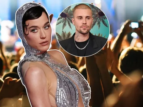 Katy Perry cười 'bất lực' khi thấy Justin Bieber
