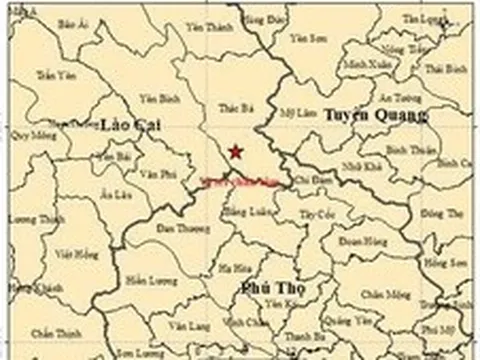 Xảy ra động đất 3.0 độ ở xã Thác Bà, tỉnh Lào Cai