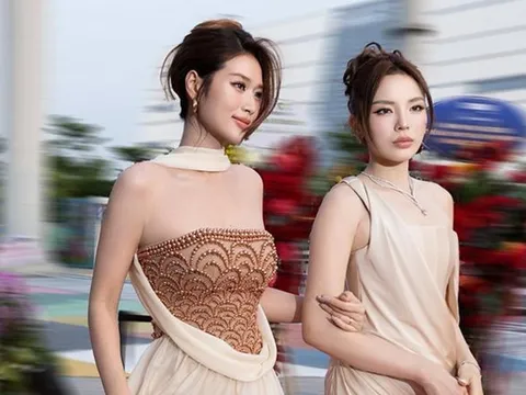 Hoa hậu Thiên Ân tình tứ với Kỳ Duyên giữa chốn đông người, công khai chuyện đưa về nhà