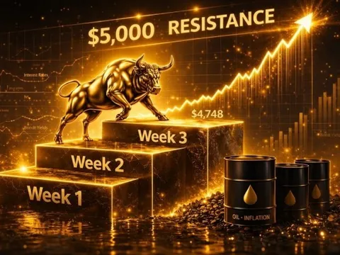 Giá vàng hôm nay 19/4/2026 tăng tích cực trong cả tuần, eo biển Hormuz được mở lại, vàng có thể trở về mốc 5.000 USD hoặc vọt lên 6.000 USD?