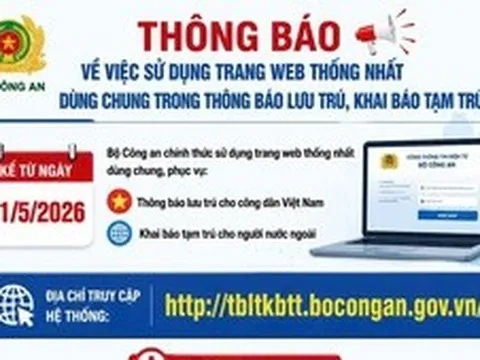 Từ 21/5, khai báo lưu trú, tạm trú cho người Việt Nam và người nước ngoài trên một trang web chung