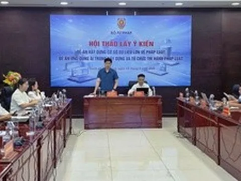 Lấy ý kiến về Đề án dữ liệu lớn và ứng dụng AI phục vụ xây dựng, thi hành pháp luật