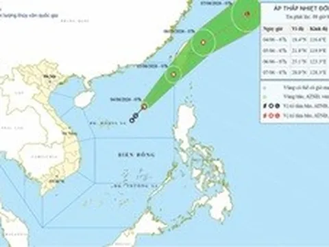 Áp thấp nhiệt đới đầu tiên xuất hiện trên Biển Đông trong năm 2026