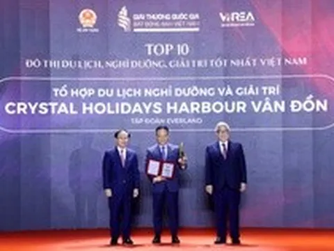 Crystal Holidays Harbour Vân Đồn lọt Top 10 Khu đô thị du lịch nghỉ dưỡng giải trí tốt nhất Việt Nam năm 2026
