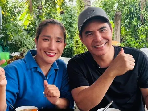 Trung Dũng bên Cát Tường: 'Không ai sướng bằng em này'
