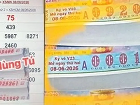 Hai cây vé xổ số miền Nam bất ngờ cùng trúng tại 1 tỉnh