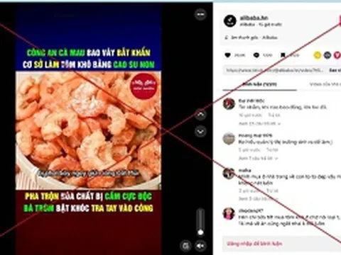 Sự thật về thông tin "tôm khô làm bằng cao su non"