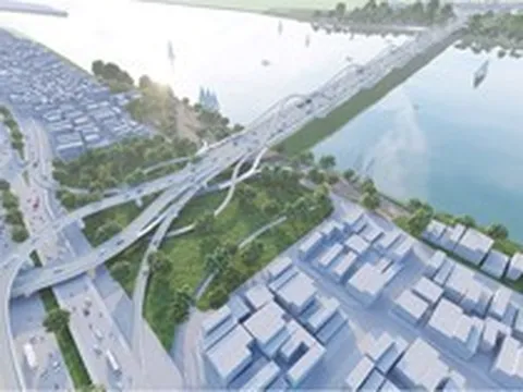 Siêu cầu 16.000 tỷ đồng do Sun Group triển khai nối phố cổ với phía Đông Hà Nội hoàn thành toàn bộ cọc khoan nhồi cầu chính