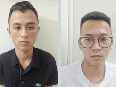 Công an bắt giữ Nguyễn Vũ Kỳ SN 2002 và Hoàng Tuấn Nhật SN 2004 liên quan dịch vụ chuyển tiền