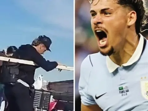 Sao Uruguay trở về từ World Cup bằng xe tải