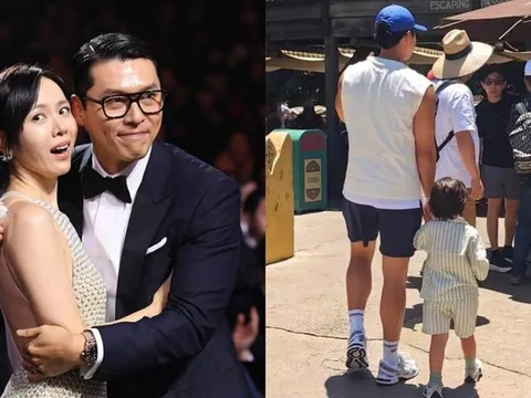 Son Ye Jin và Hyun Bin dẫn con trai đi công viên ở Mỹ