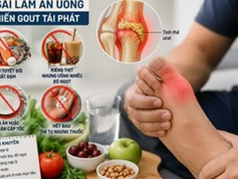 Kiêng chất đạm tuyệt đối vẫn tái phát gout do 4 sai lầm trong ăn uống