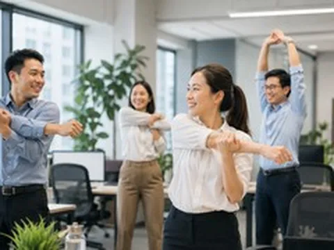 Khuyến khích doanh nghiệp thưởng cho nhân viên tích cực vận động giữa giờ