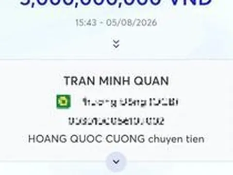 Tài khoản ngân hàng phát sinh 12 giao dịch chuyển khoản liên tiếp với tổng 5 tỷ đồng: Người đàn ông được công an mời làm việc