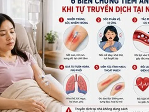 Người phụ nữ truyền dịch tại nhà trước khi bay châu Âu, bác sĩ cảnh báo rủi ro