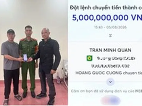 Nam thanh niên SN 2001 nhận 12 lần chuyển khoản tổng 5 tỷ đồng lúc 16h chiều: Công an hỗ trợ hoàn trả cho người gửi