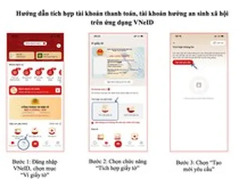 Bộ Công an hướng dẫn tích hợp tài khoản thanh toán, an sinh xã hội trên VNeID