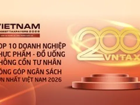 Công bố 10 doanh nghiệp thực phẩm - đồ uống không cồn tư nhân nộp ngân sách lớn nhất Việt Nam 2026: Doanh nghiệp sữa áp đảo