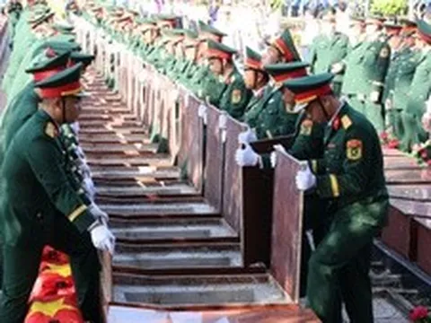 Cần Thơ tổ chức truy điệu và an táng hài cốt liệt sĩ được quy tập trên địa bàn