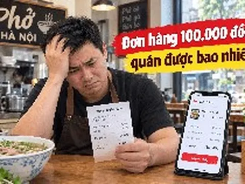 Bán 100.000 đồng đồ ăn trên app, gần 80.000 đồng 'bốc hơi' sau 3 khoản chi: Chủ quán phở ở Hà Nội tiết lộ cuộc đua tốn tiền sau mỗi đơn hàng