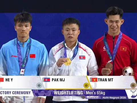 Huy chương đầu tiên của cử tạ Việt Nam ở ASIAD sau 8 năm