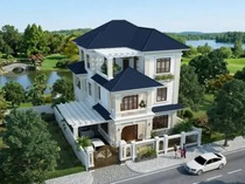 Chi phí nhà mái Nhật 3 tầng 90m² tân cổ điển bao nhiêu?