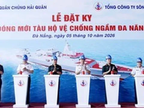 Tàu chiến lớn nhất, hiện đại nhất do doanh nghiệp Việt đang triển khai: Dài 108 m, giãn nước 2.000 tấn, làm chủ hầu hết khí tài, vũ khí trên tàu