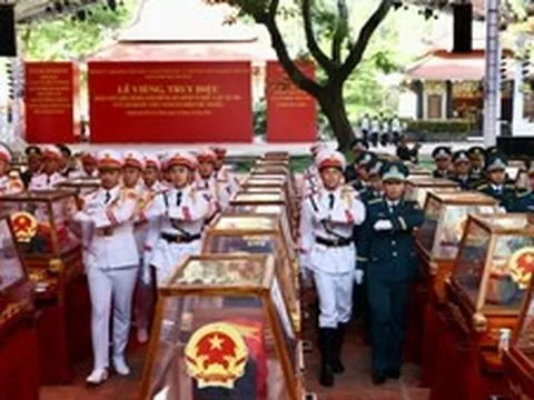 Truyền hình trực tiếp Lễ truy điệu, an táng hài cốt liệt sĩ