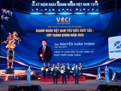 Ông Nguyễn Xuân Thành được vinh danh “Doanh nhân Việt Nam tiêu biểu xuất sắc – Cúp Thánh Gióng năm 2026”
