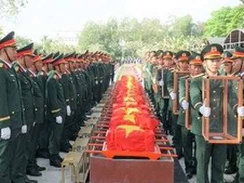 Các địa phương tổ chức Lễ viếng, truy điệu và an táng hài cốt liệt sĩ