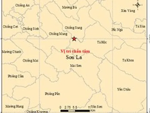 Động đất 4,2 độ tại xã Tà Hộc, tỉnh Sơn La
