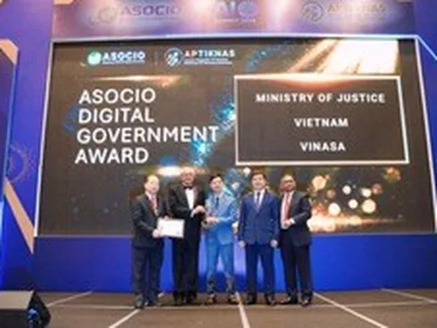 Bộ Tư pháp được vinh danh tại Giải thưởng Chính phủ số ASOCIO 2026