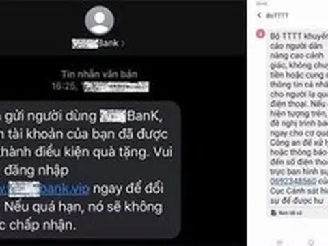 Xuất hiện tin nhắn giả mạo ngay trong luồng SMS chính thức của một ngân hàng: Cục An ninh mạng cảnh báo khẩn