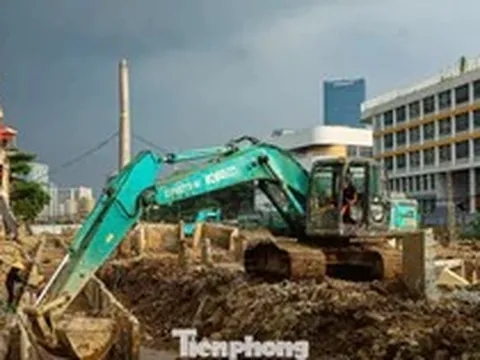 Đường nối Phạm Hùng - Lê Đức Thọ thi công trở lại sau 9 năm