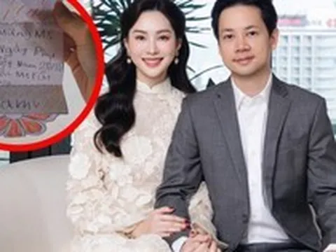 Bức thư của con trai Tổng giám đốc Trung Thủy Group được hoa hậu Đặng Thu Thảo chia sẻ