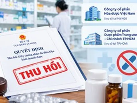 2 công ty đề nghị Bộ Y tế thu hồi giấy phép kinh doanh dược