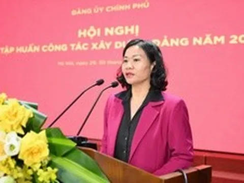 Đảng ủy Chính phủ tập huấn nghiệp vụ công tác xây dựng Đảng năm 2026