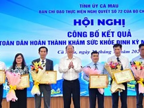 Cà Mau thuộc tốp 2 cả nước về khám sức khỏe toàn dân