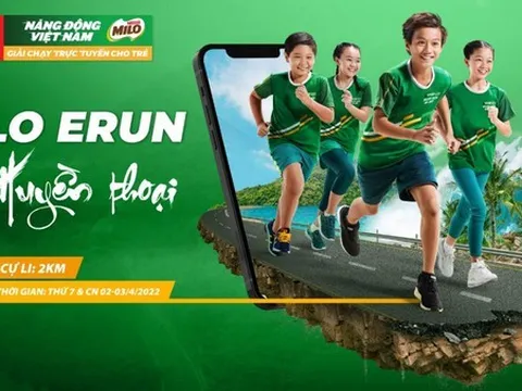 Nestlé MILO lần đầu tổ chức Giải chạy bộ trực tuyến cho trẻ em MILO Erun