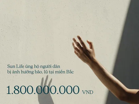 Sun Life Việt Nam đóng góp 1,8 tỉ đồng hỗ trợ người dân bị ảnh hưởng bởi bão Yagi và lũ lụt ở miền Bắc