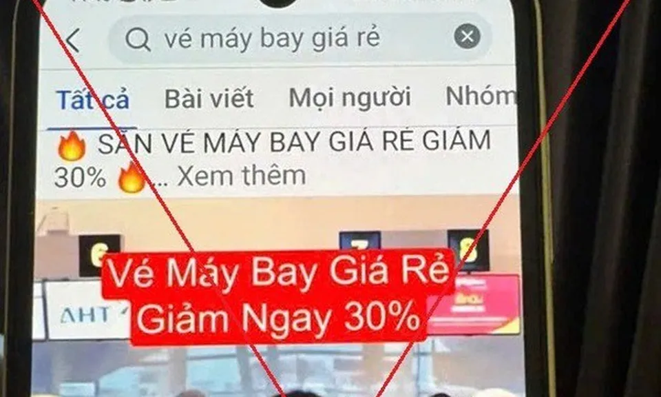 Cảnh giác thủ đoạn lừa đảo "vé máy bay giá rẻ" dịp cận Tết